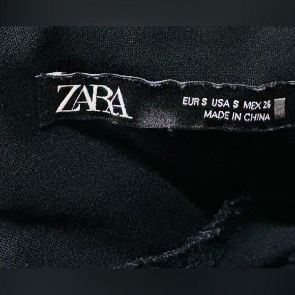 ZARA, Black Mini Dress With Adjustable Open Back, Small - Picture 8 of 11